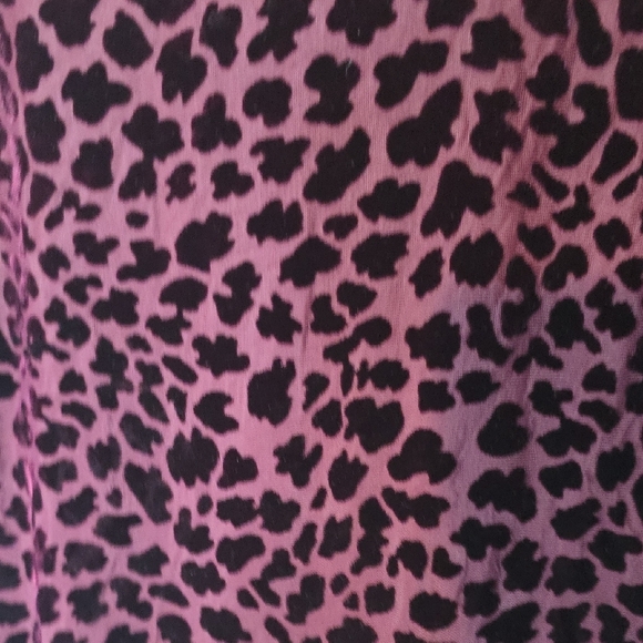 Talbots Burgundy Leopard Print Blouse With Bell Sleeves - Picture 4 of 6